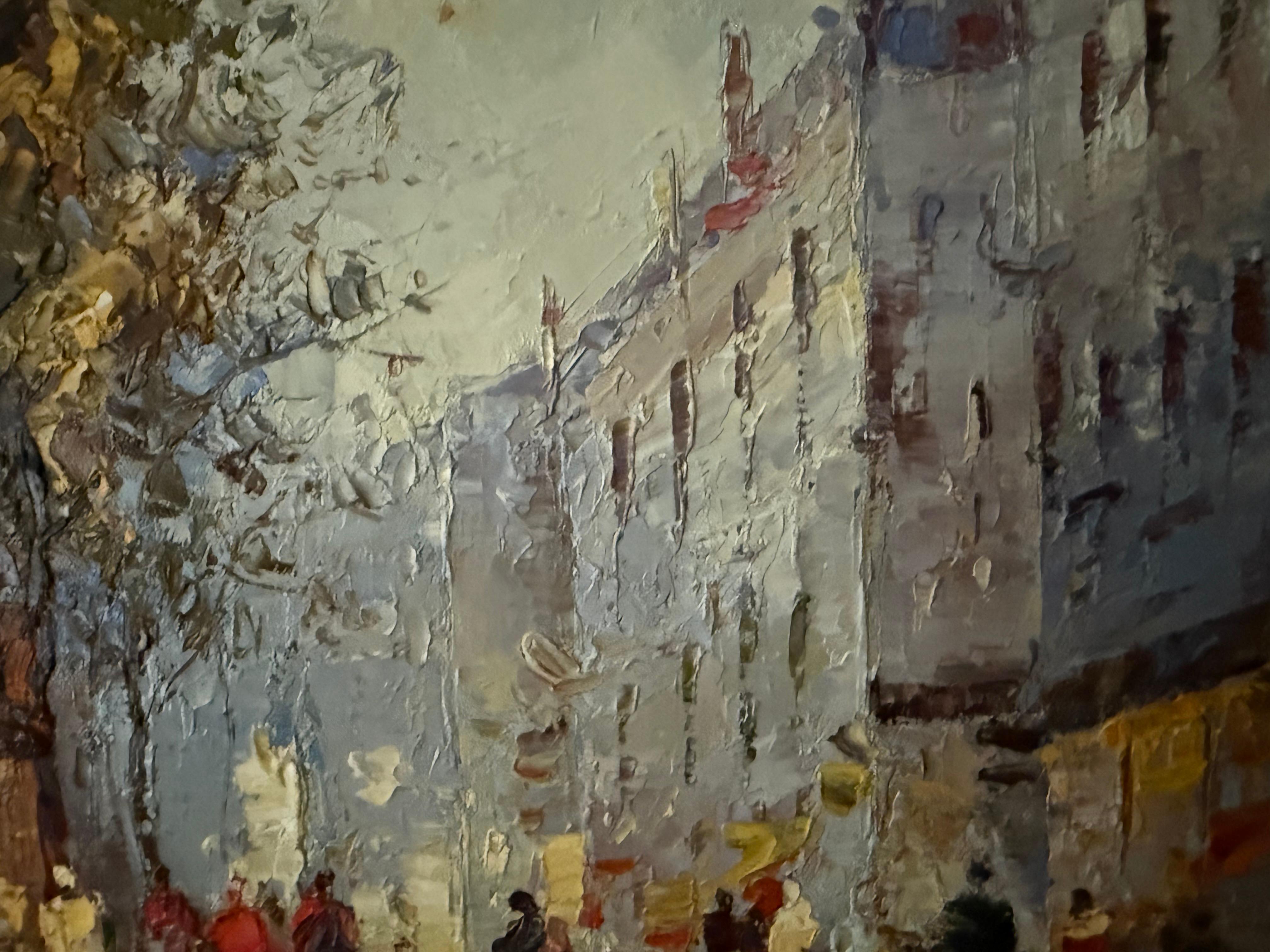 Impressionist Parisian Street Scene contemporary For Sale 3