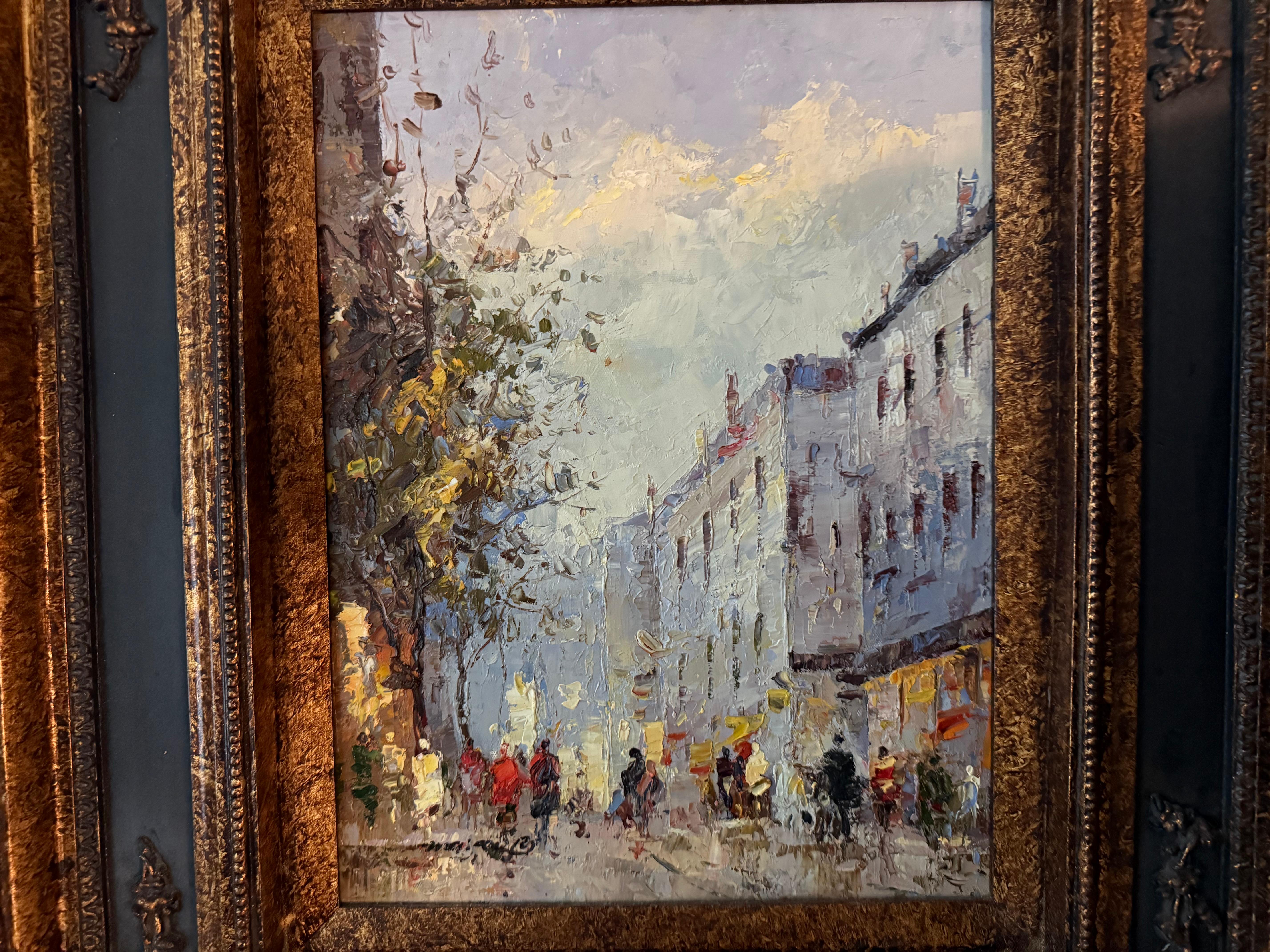 Impressionist Parisian Street Scene contemporary For Sale 8