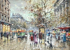 Marché aux Fleurs - de la Madeleine - 20th Century, City Landscape by Blanchard