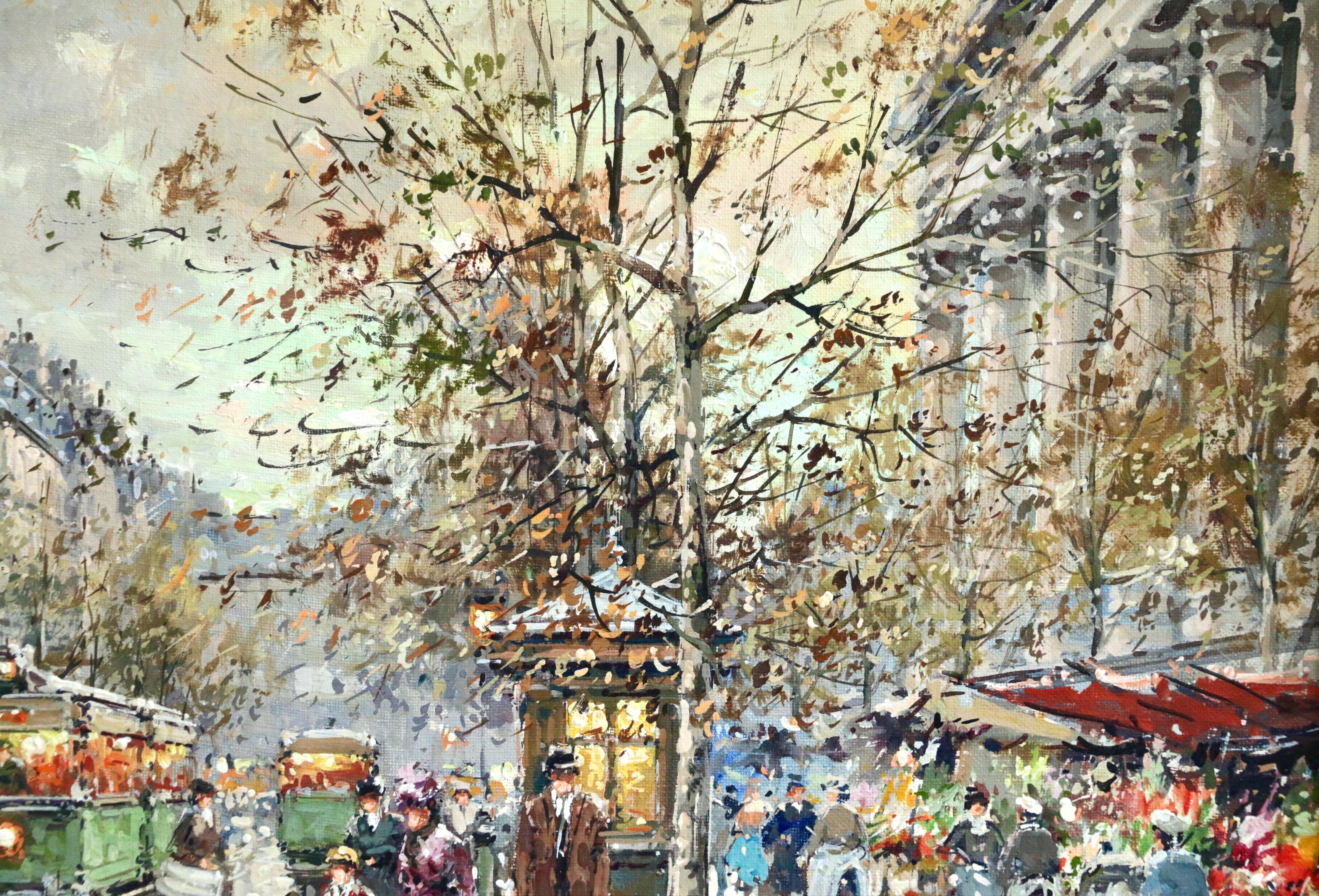 Marché aux Fleurs - de la Madeleine - 20th Century, City Landscape by Blanchard 1