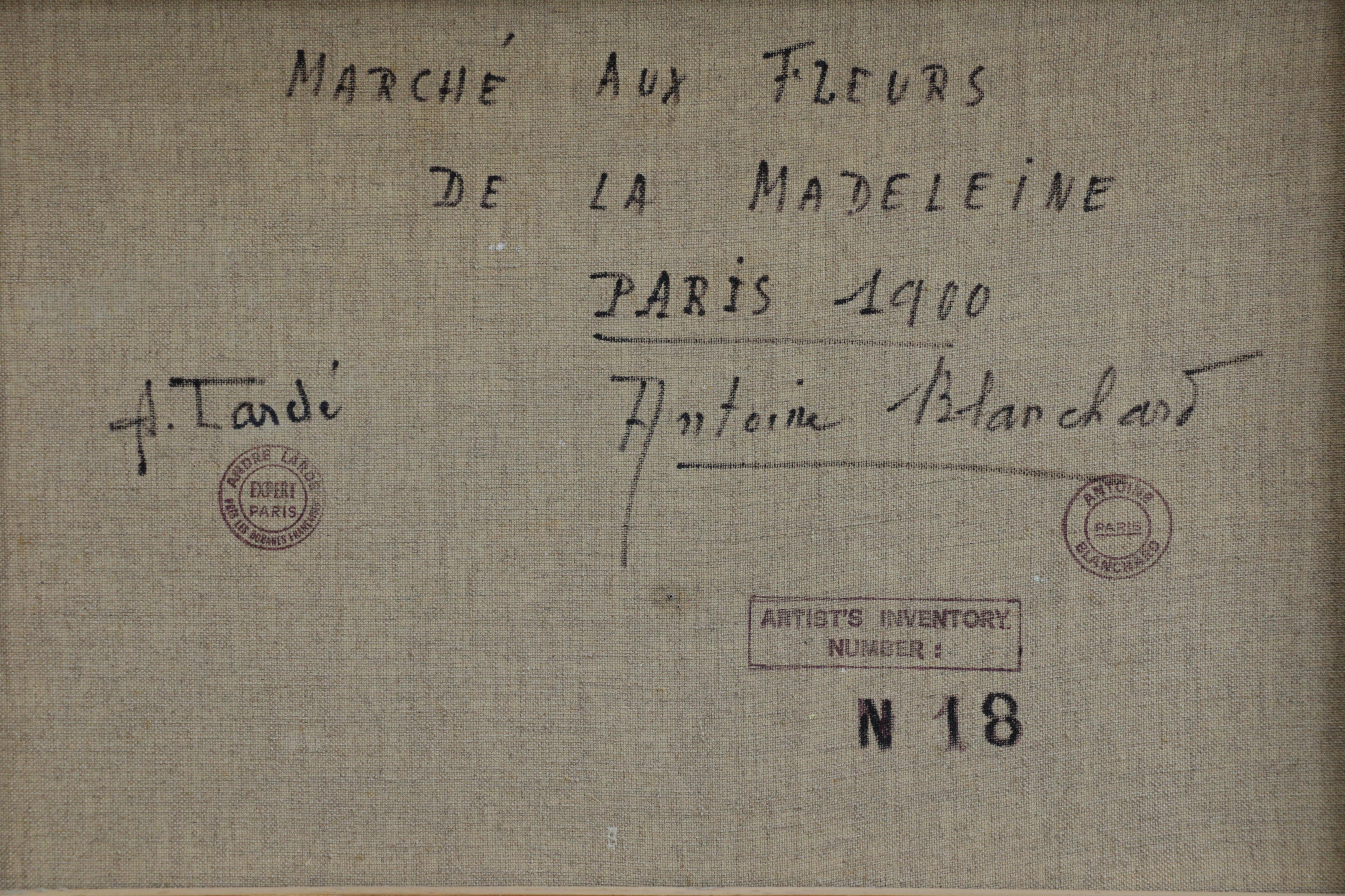 Marché aux Fleurs - de la Madeleine - 20th Century, City Landscape by Blanchard 4