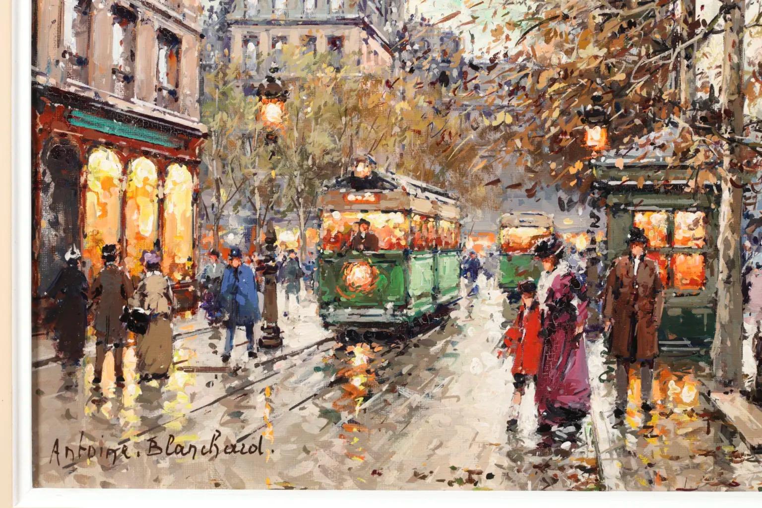 Place de la Madeleine- Post Impressionist Landscape Painting - Antoine Blanchard For Sale 4