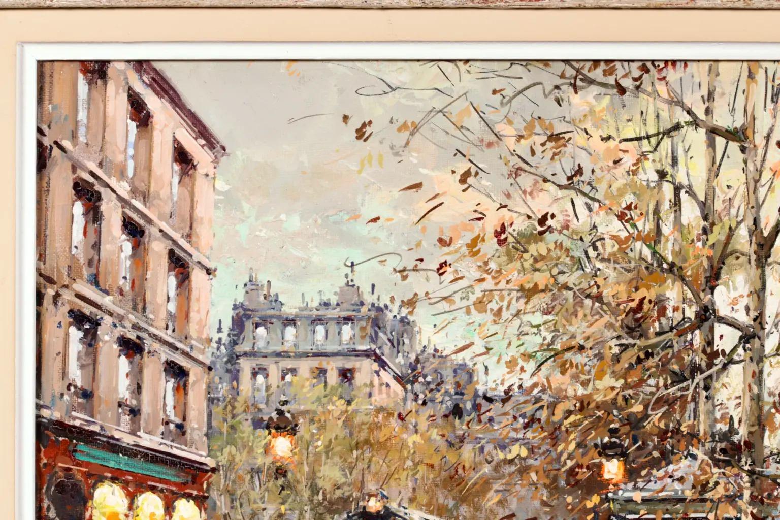 Place de la Madeleine- Post Impressionist Landscape Painting - Antoine Blanchard For Sale 5