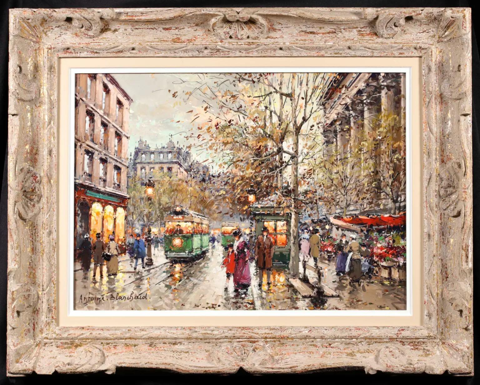 Place de la Madeleine- Post Impressionist Landscape Painting - Antoine Blanchard