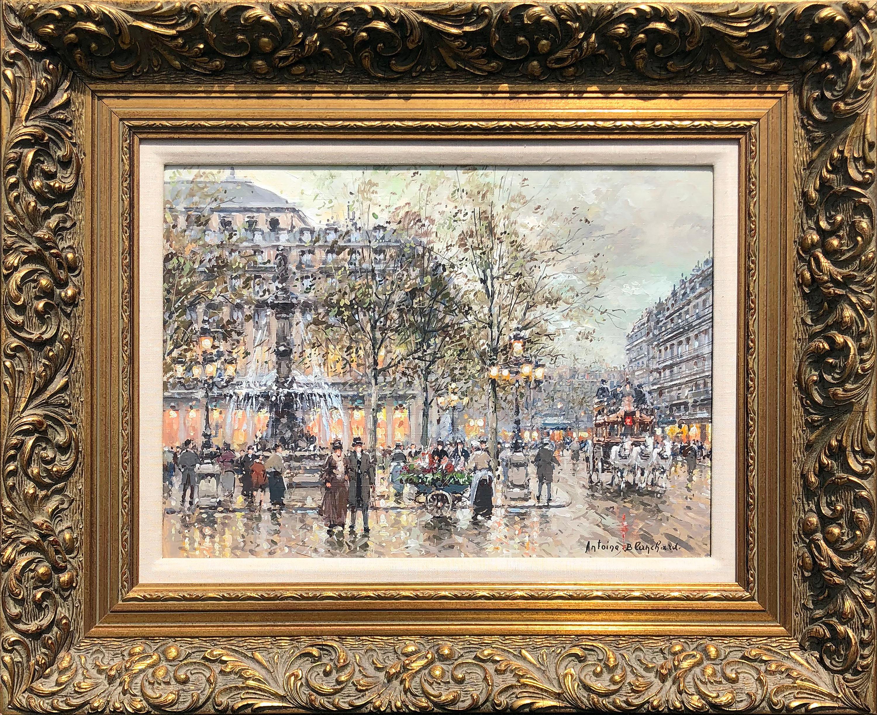 Place du Palais Royal - Painting by Antoine Blanchard