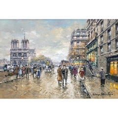 Antoine Blanchard, Paris, Notre Dame, signiert Antoine Blanchard