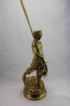 Antoine Bofill Bronze eines Seemanns mit Ruder, französisch, um 1900