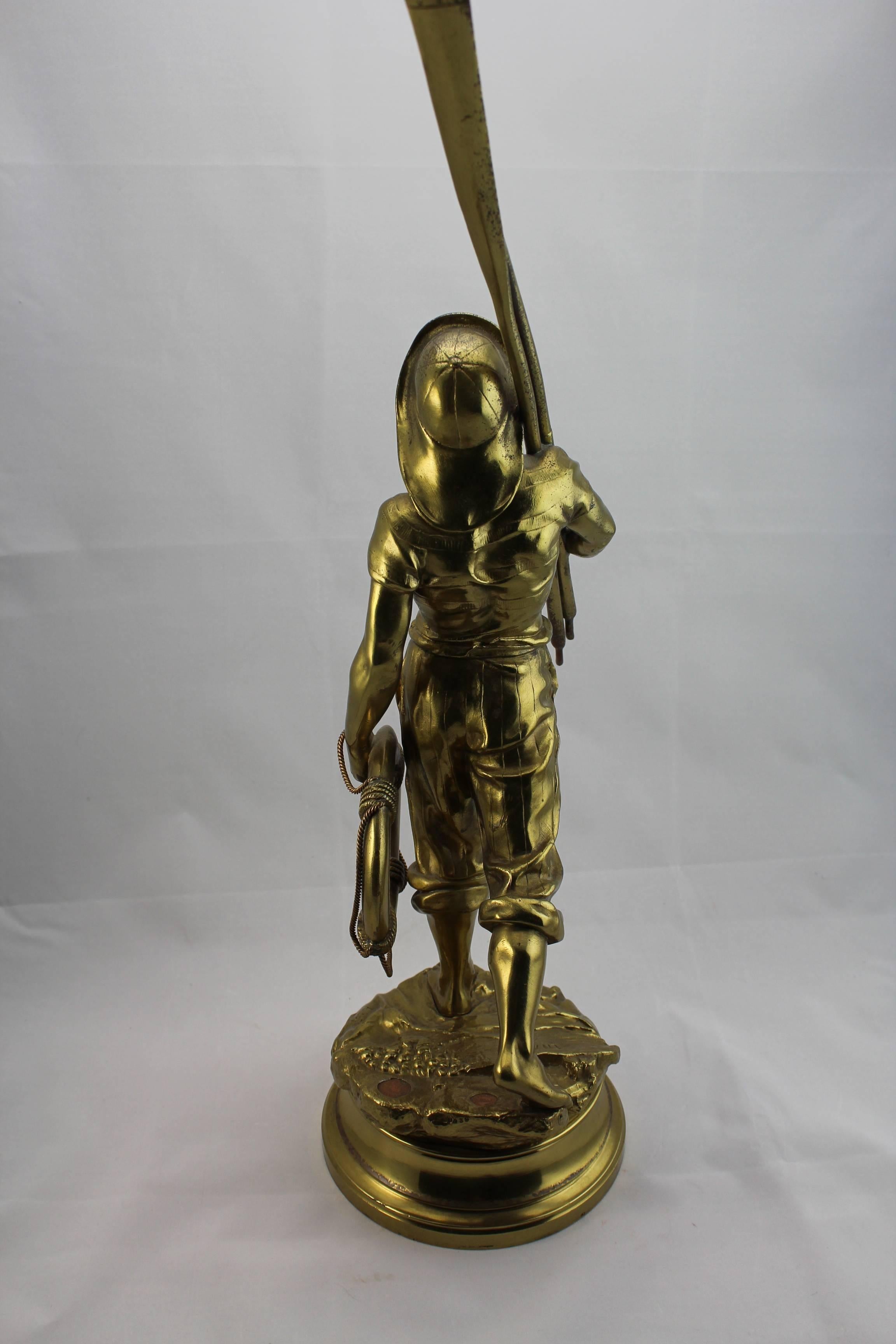 Antoine Bofill Bronce de hombre de mar con remos, francés, hacia 1900 en venta 3