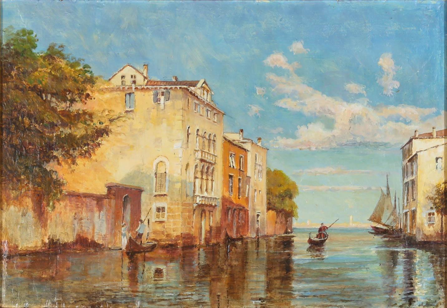 D'après Antoine Bouchard (1879-1942) - 20ème siècle Huile, Venise dorée 1