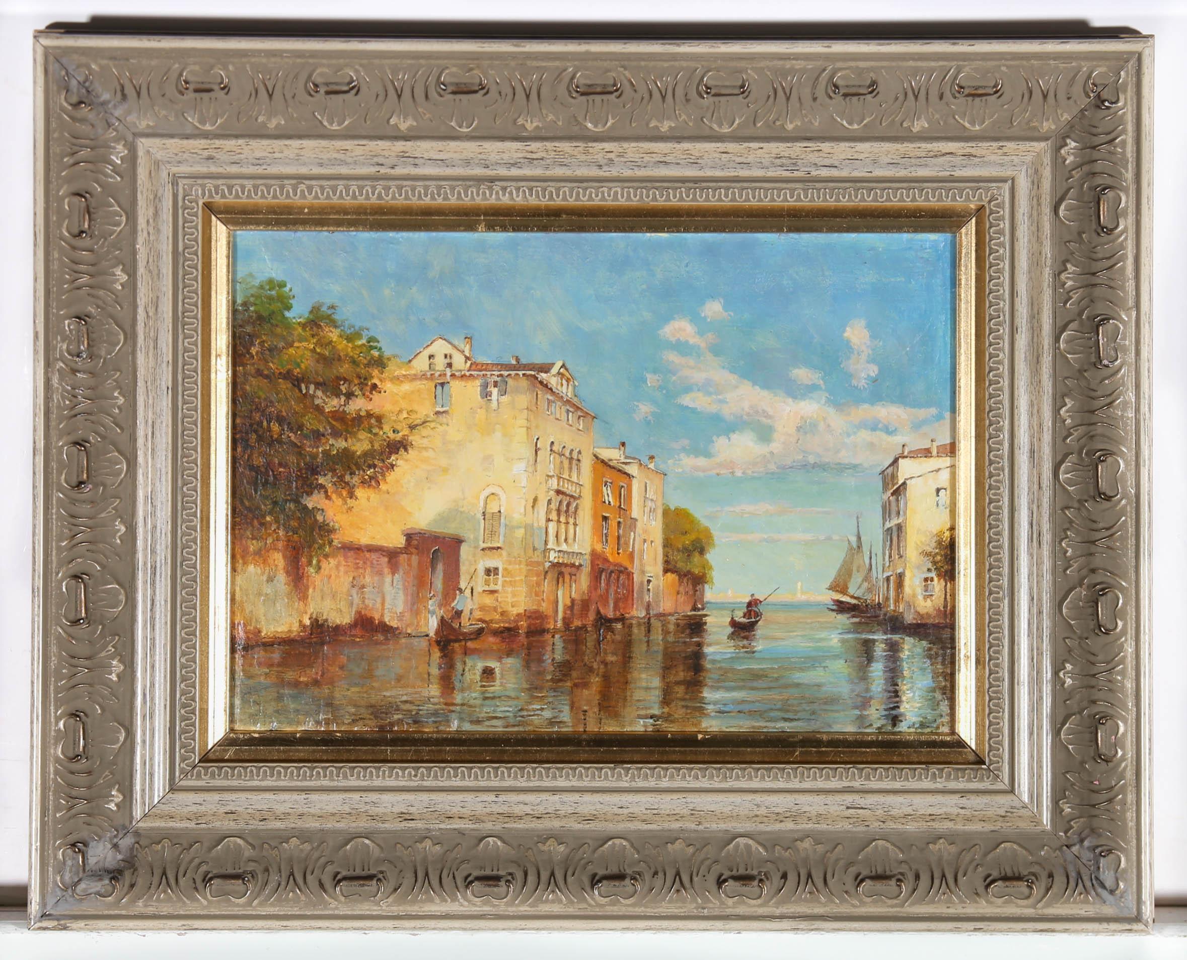 D'après Antoine Bouchard (1879-1942) - 20ème siècle Huile, Venise dorée 2