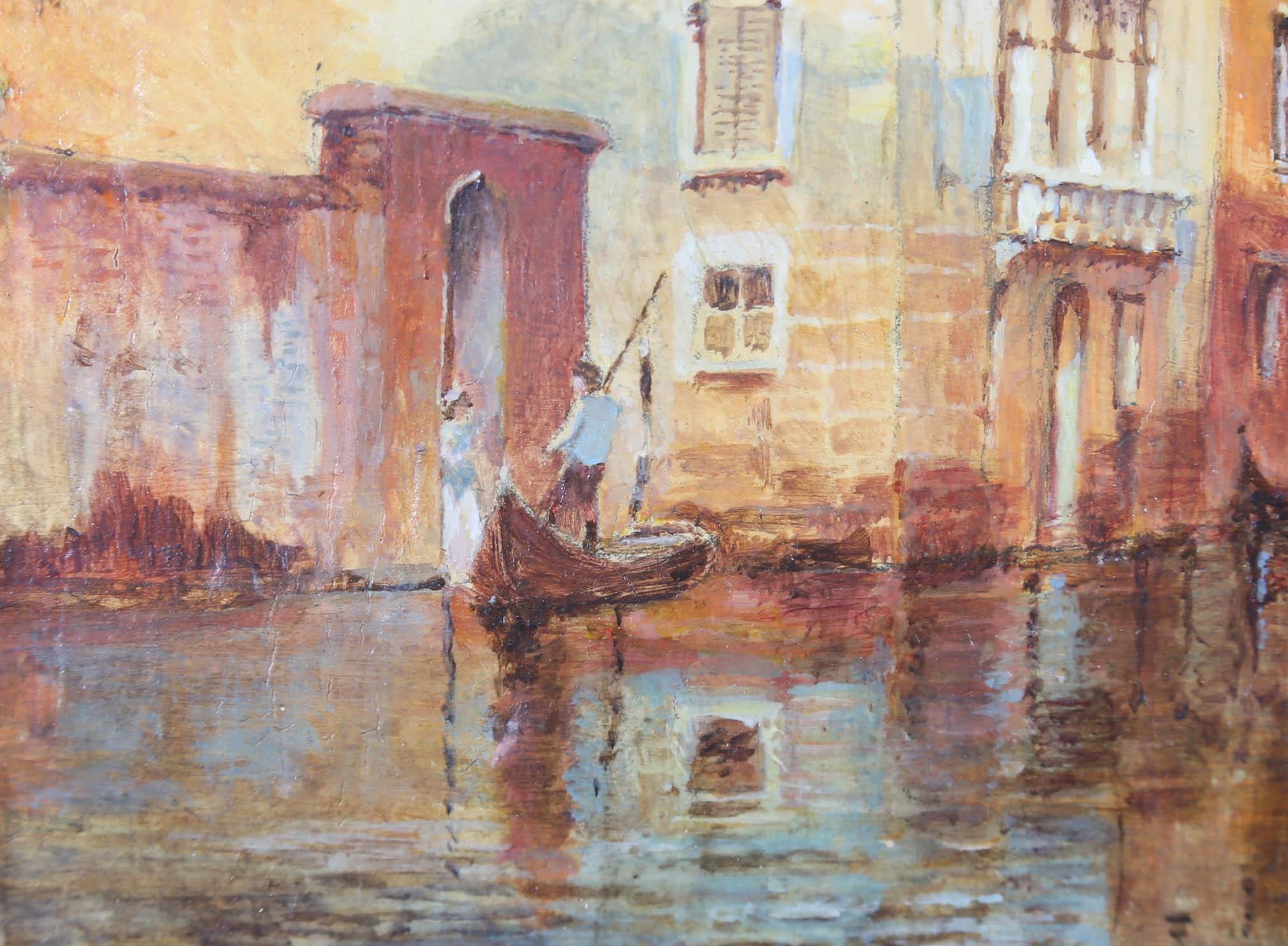 D'après Antoine Bouchard (1879-1942) - 20ème siècle Huile, Venise dorée 4