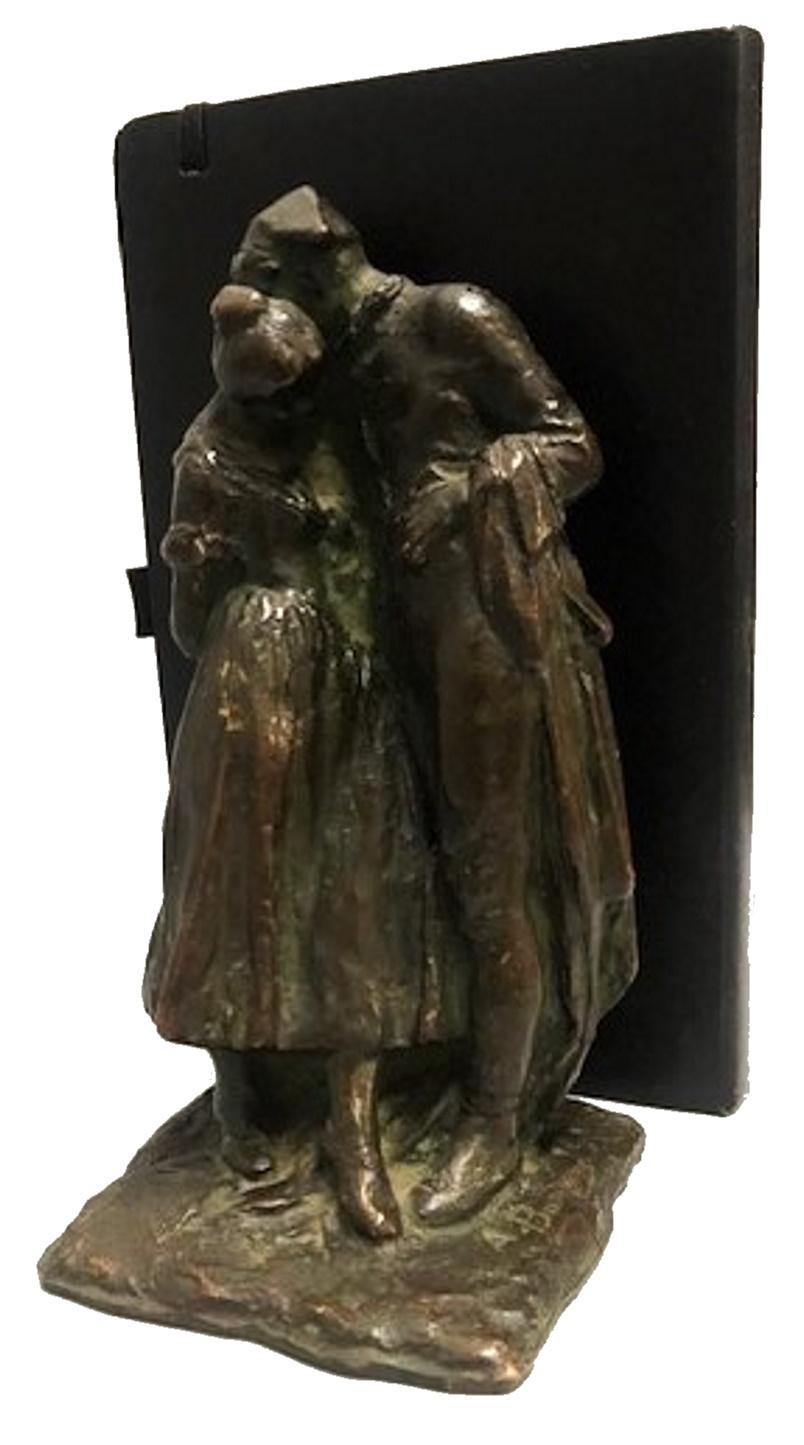 Cast Antoine Bourdelles, French Belle Epoch, Sculptural Bronze Bookends, Ca. 1910 For Sale