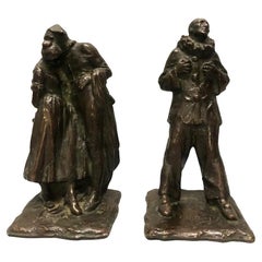 Antoine Bourdelles, Belle Époque francesa, Sujetalibros escultórico de bronce, Ca. 1910