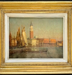 Canal del siglo XX Vista de Venecia mirando hacia la Plaza de San Marcos al amanecer