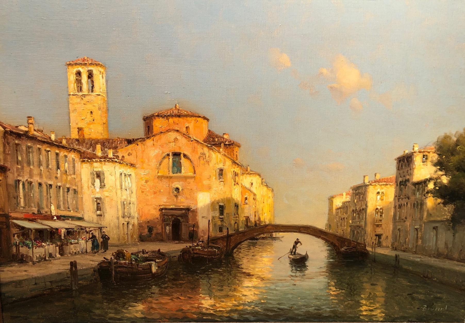 3 x  Landscape paintings of Venice by Antoine Bouvard Senior  1