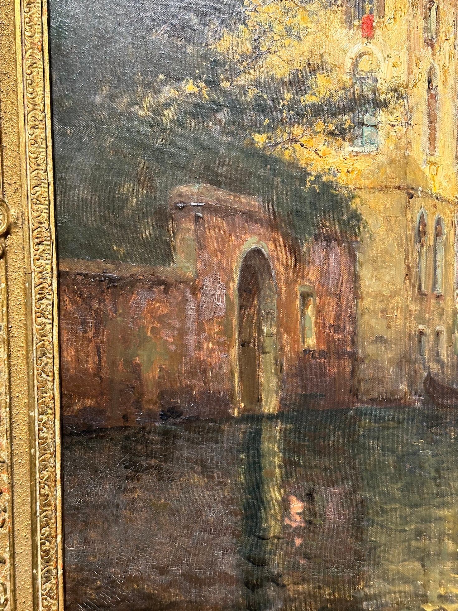 French Impressionist Venice scene, Light by the Canal, late afternoon 1