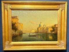 Scena impressionista francese di Venezia, Luce lungo il canale, tardo pomeriggio