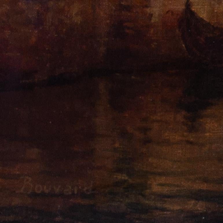 Antoine Bouvard (francés, 1882-1956)
Gondolero en un remanso veneciano
Óleo sobre lienzo
Firmado 
