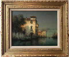 Landscape painting of Venice by Antoine Bouvard Senior Still Waters'