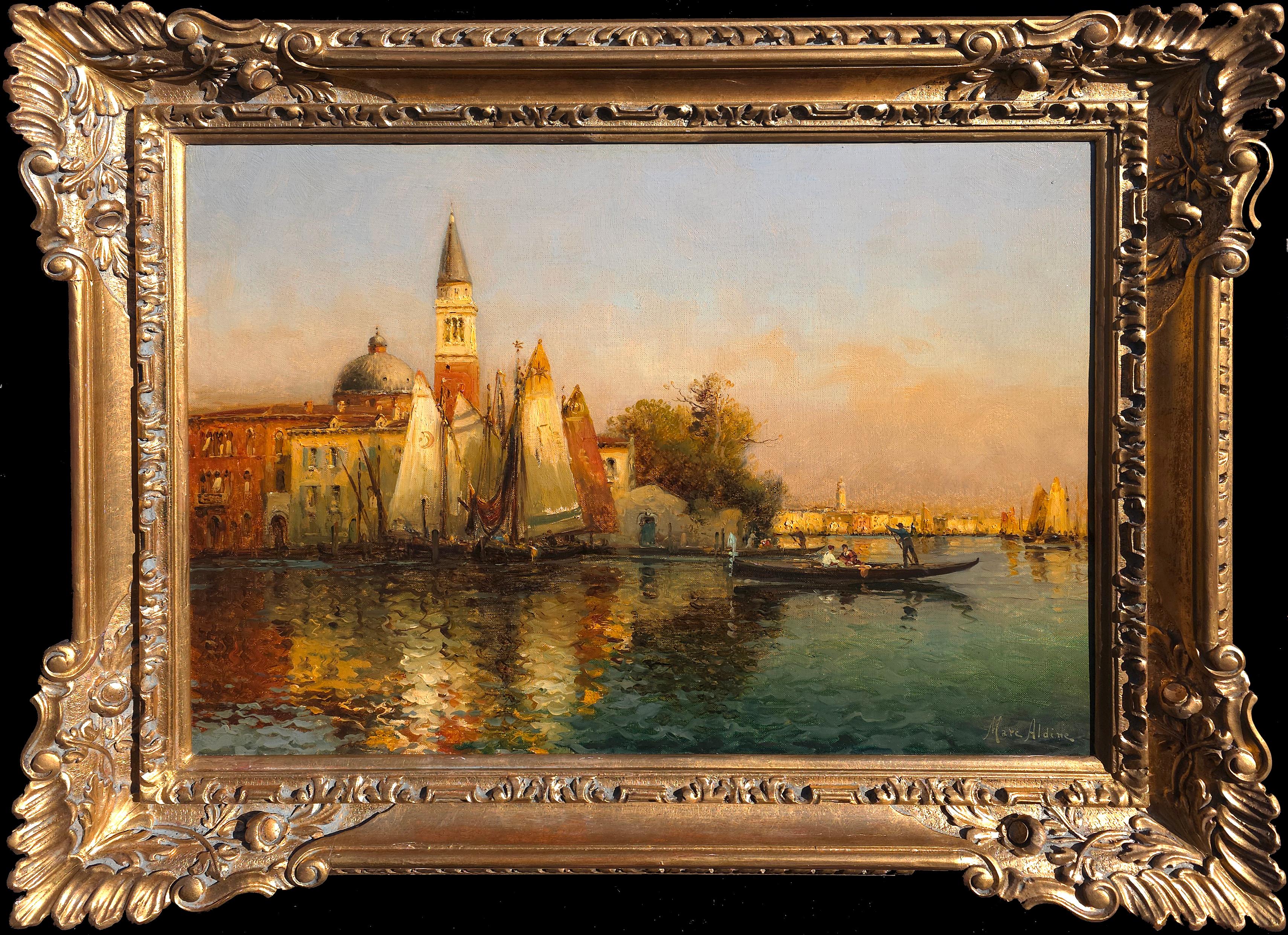 Antoine Bouvard (Marc Aldine) Landscape Painting - Venetian Sails