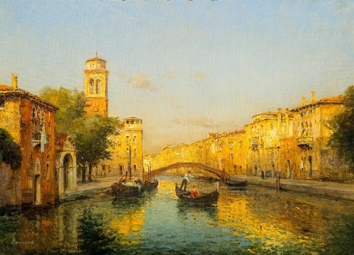 Abendlicht – Painting von Antoine Bouvard Snr. 