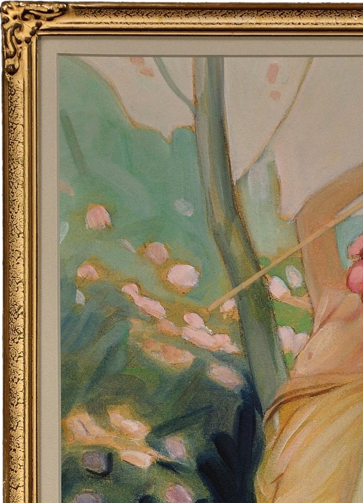 Peinture d'époque Art nouveau, Affaire d'amour grecque entre Thésée et Ariane en vente 17