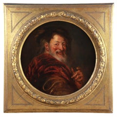 Portrait of Democritus French 18Th century oil painting attr. to Antoine Coypel