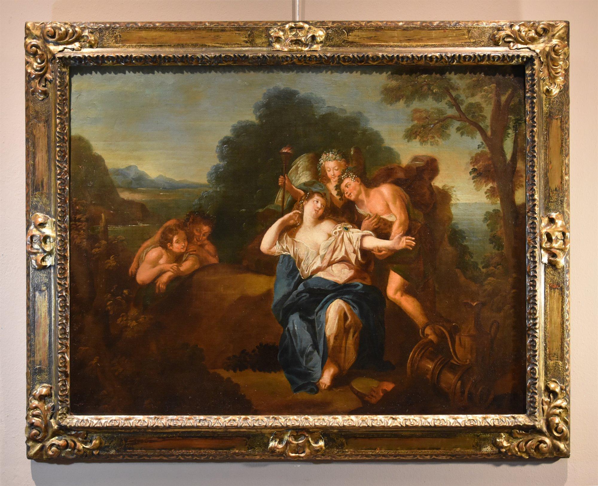 Dionysus Ariadne Coypel Paint 17/18th Century Oil on canvas Old master France