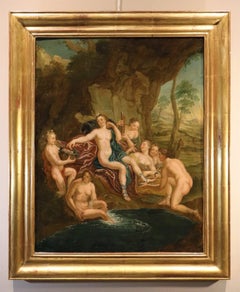 Bathing Nymphs Coypel Paint 18th Century Oil on canvas Old master French school
