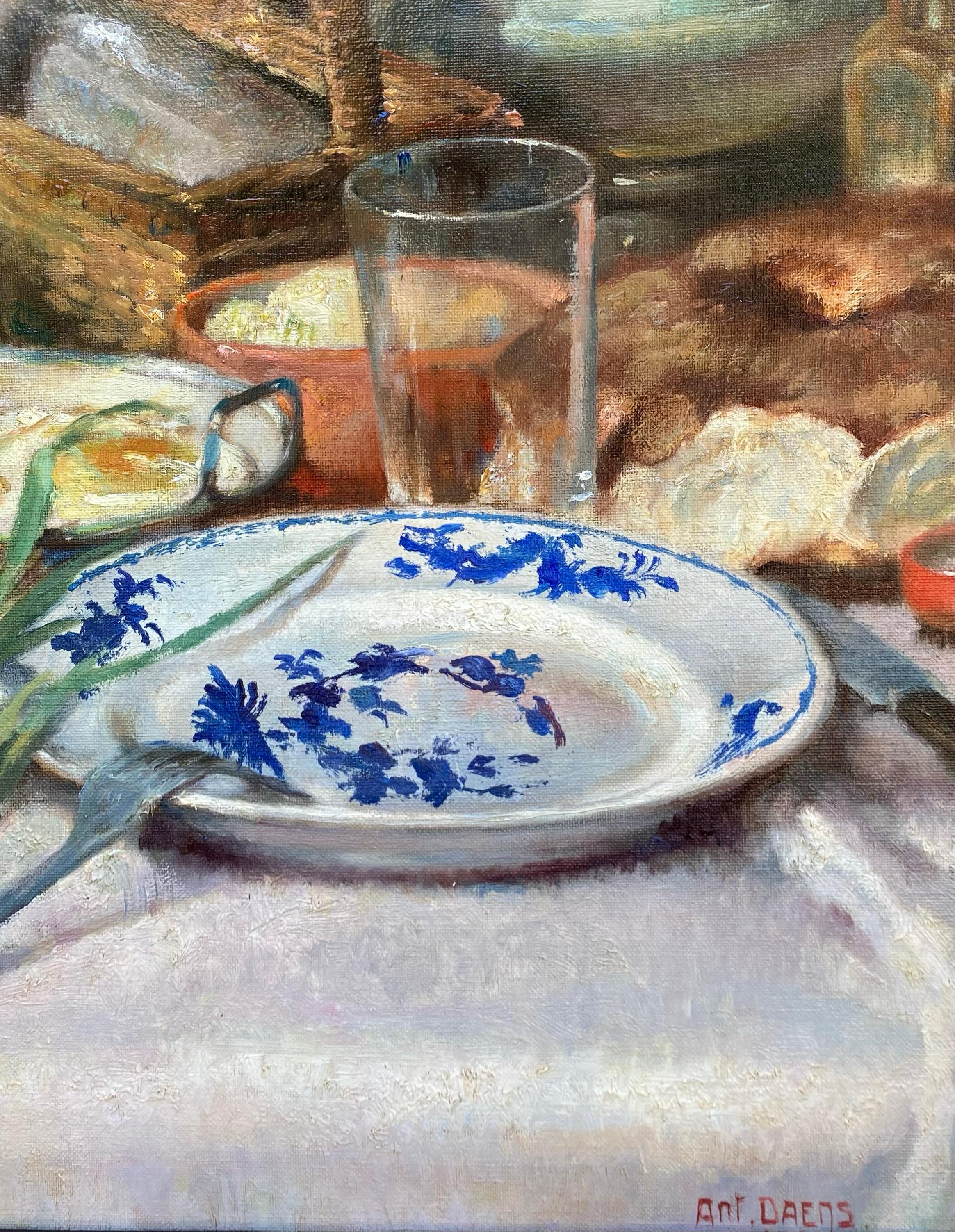 'Mediterranean Breakfast' by Antoine Daens (1871 – Brussels – 1946) For Sale 3