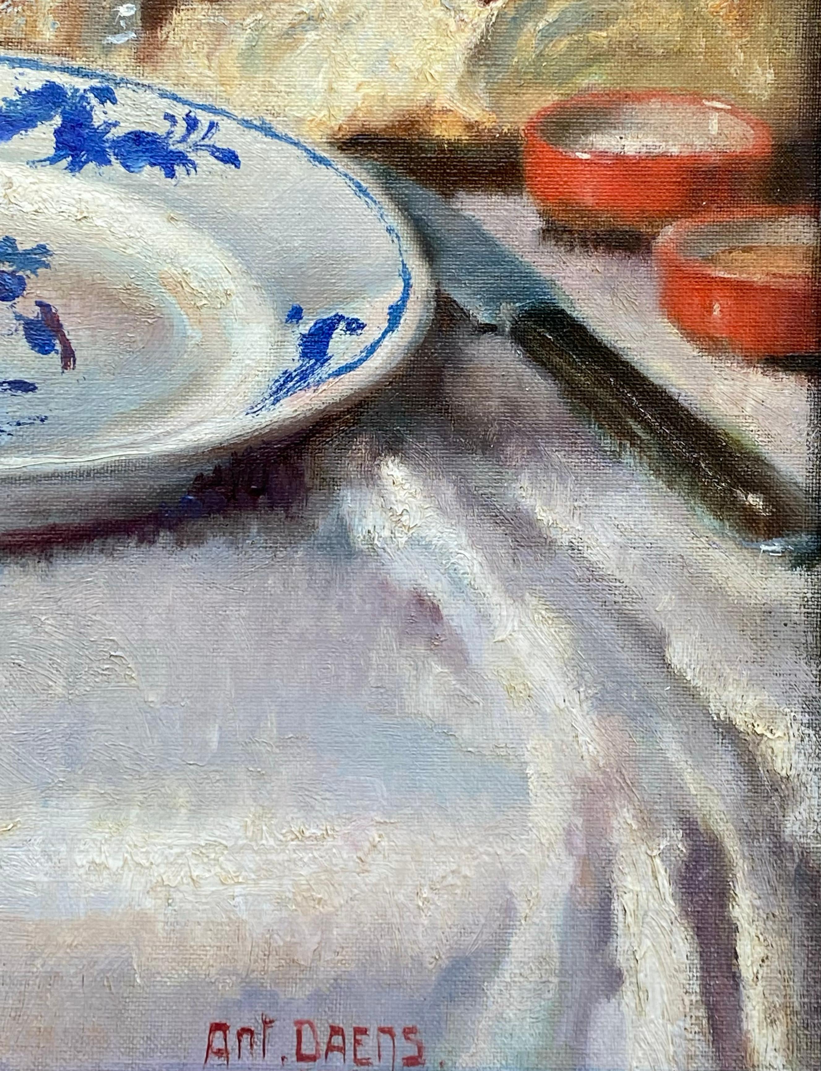 'Mediterranean Breakfast' by Antoine Daens (1871 – Brussels – 1946) For Sale 5