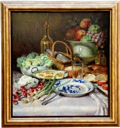 Colazione mediterranea" di Antoine Daens (1871 - Bruxelles - 1946)