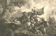 Antoine de Marcenay de Ghuy, nach Joseph Parrocel – Kupferstich, Die Schlacht von 1755