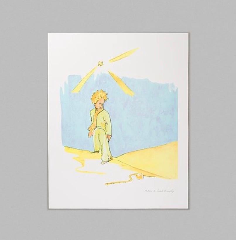 Il Piccolo Principe e il Serpente - Antoine de Saint-Exupéry - Print di Antoine De Saint-Exupéry