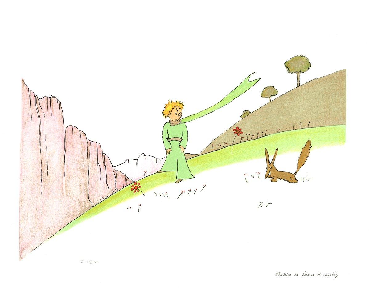 2008 Antoine de Saint Exupery 'Le Petit Prince et le Renard (lg)' Modernism  - Print by Antoine de saint Exupery