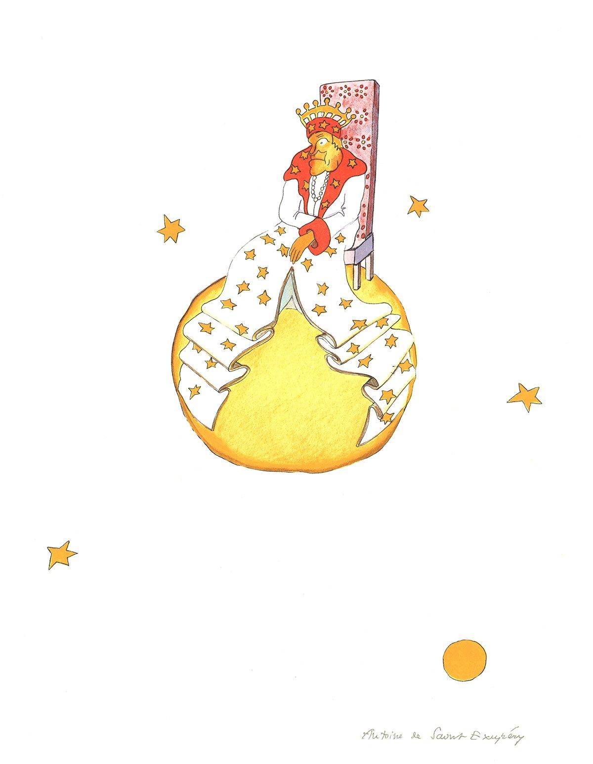 2008 Antoine de Saint Exupery 'The King' - Print by Antoine de saint Exupery