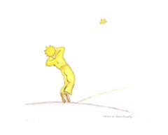 Litografia in edizione limitata de “Il Piccolo Principe”, stile moderno, 2008, firmata