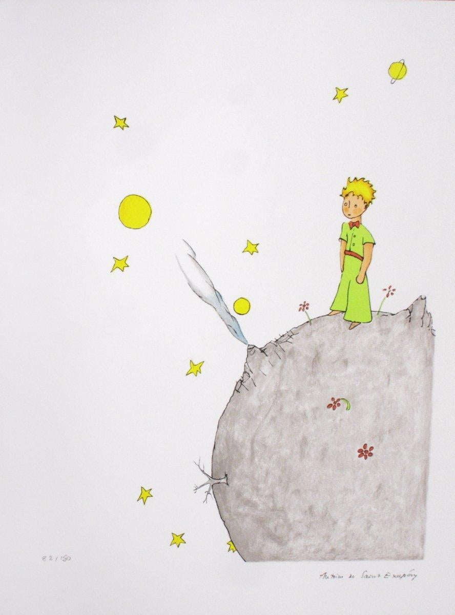 2008 Antoine de Saint Exupery 'The Little Prince on his Asteroid B 612'  - Print by Antoine de saint Exupery