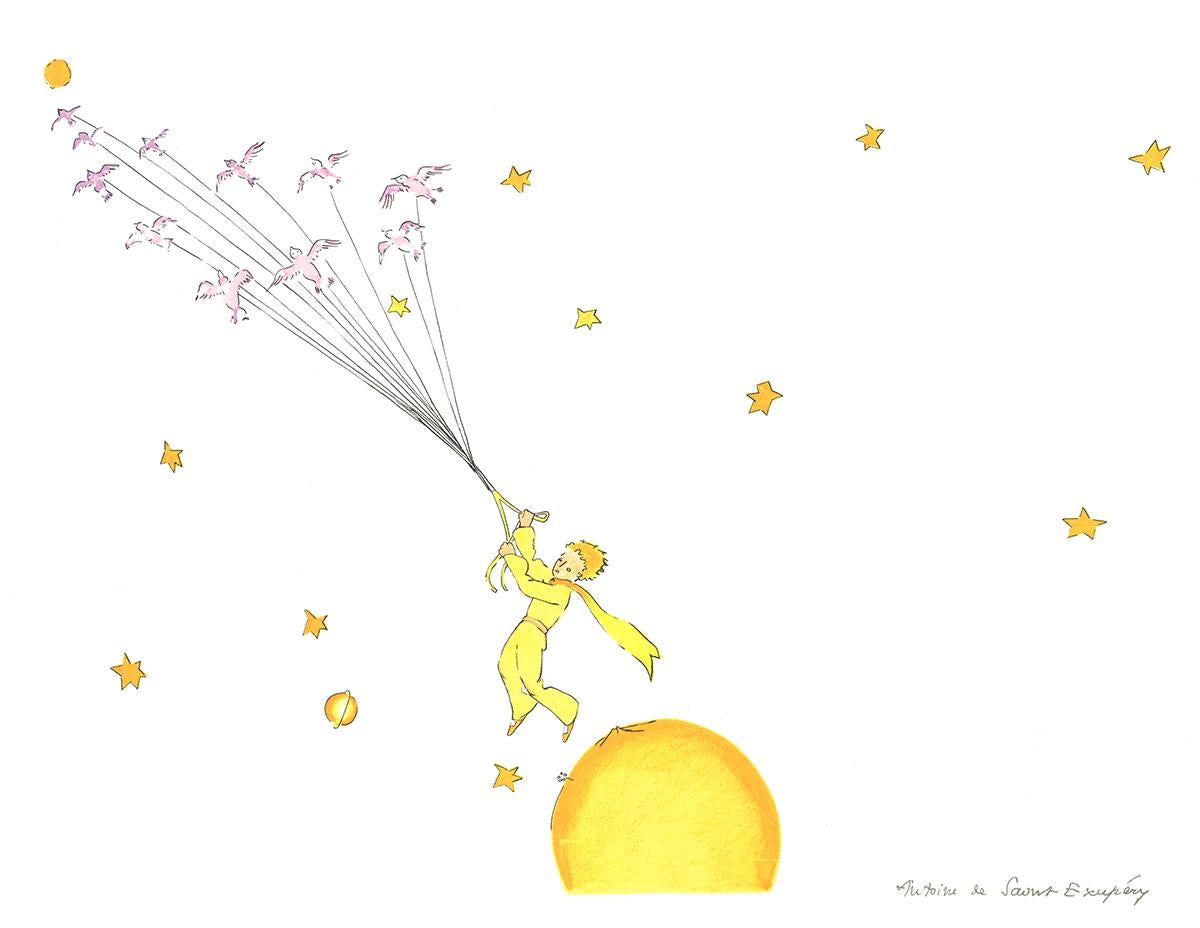 Antoine de Saint Exupery-Les Oiseaux Sauvages (md)-12.25" x 15.5"-Lithograph