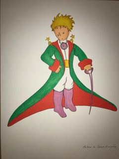 Le Petit Prince en grand manteau - Lithographie - 1900- 1944 - Tafelsigniert 