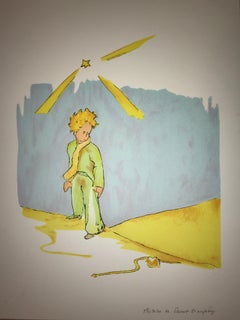 Le Petit Prince et le Serpent - Lithograph - 1900-1944 - Platesigned 