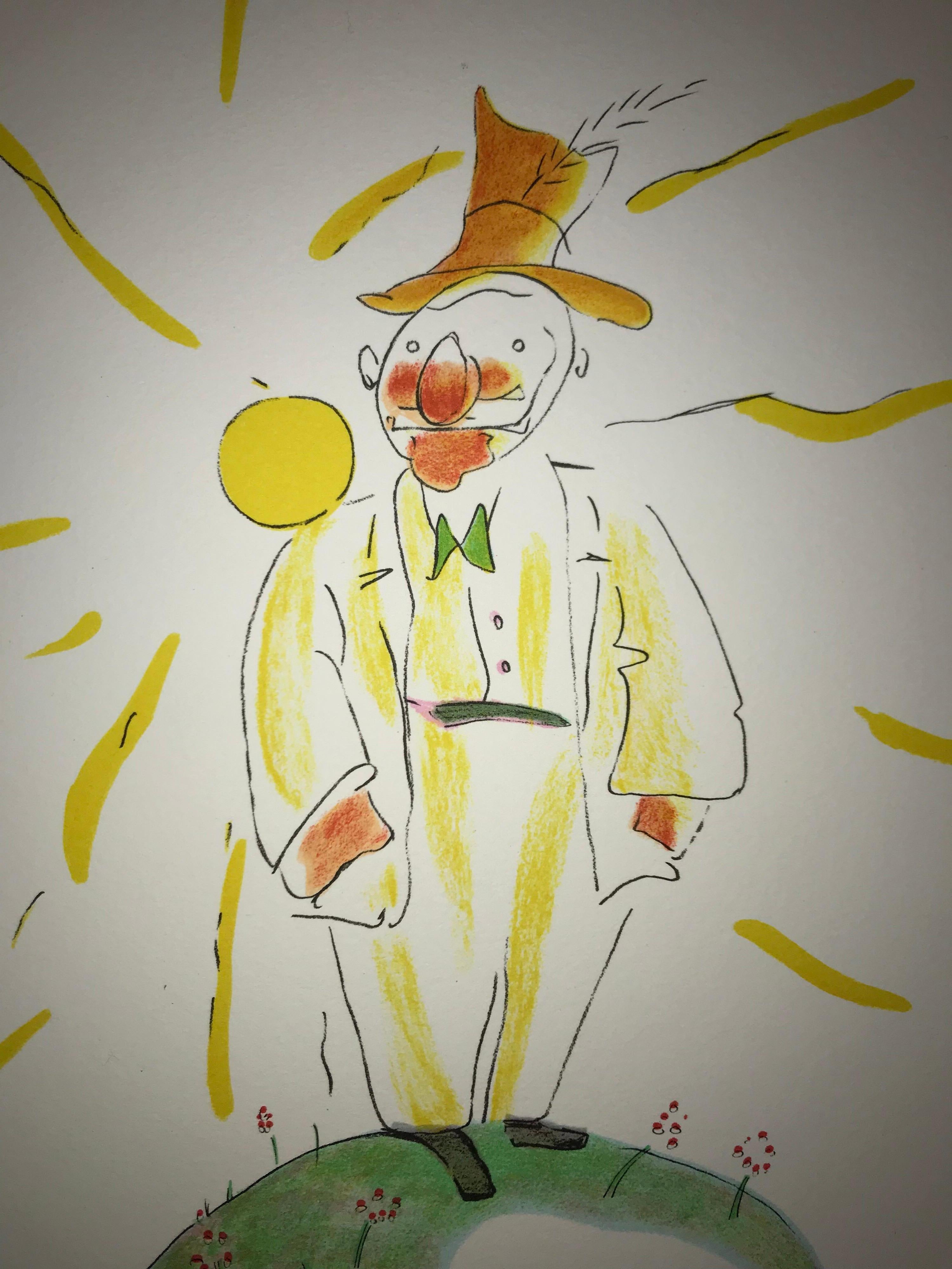 Litografía en color según las ilustraciones en acuarela de Antoine de Saint-Exupéry de su amada obra maestra 