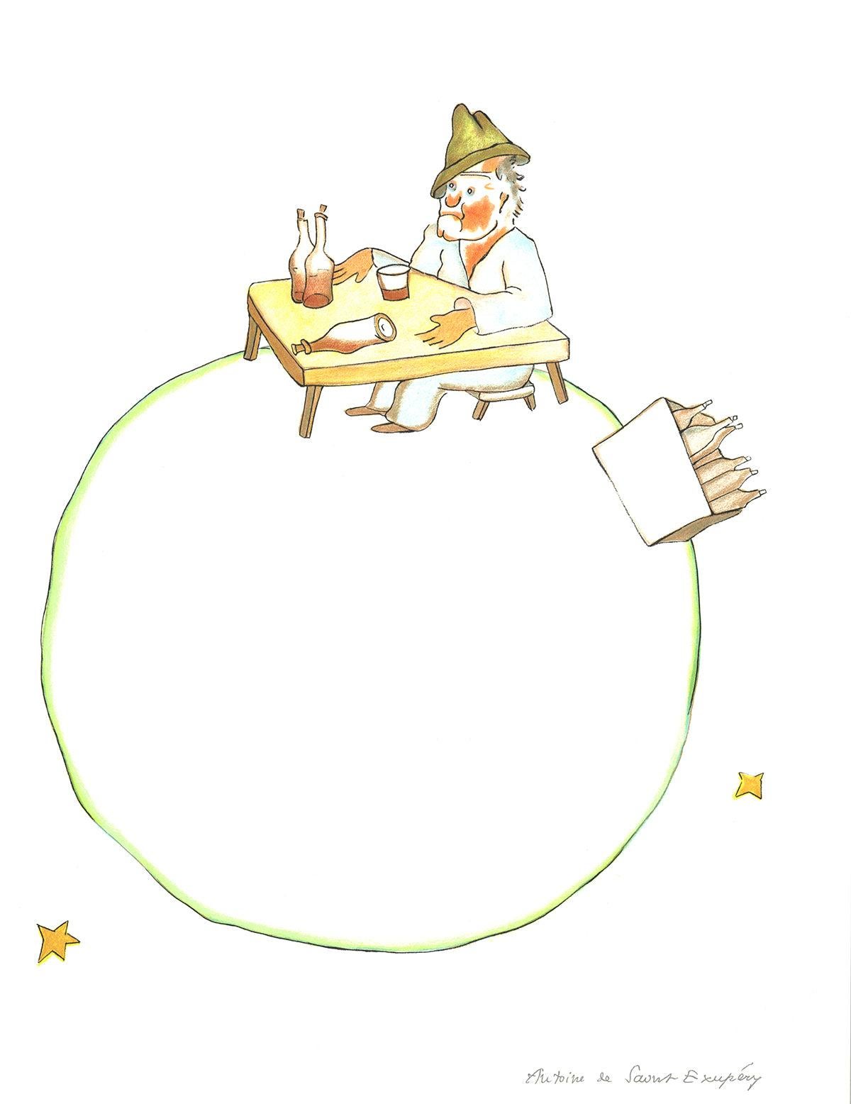 Portrait Print di Antoine de saint Exupery - L'ubriacone