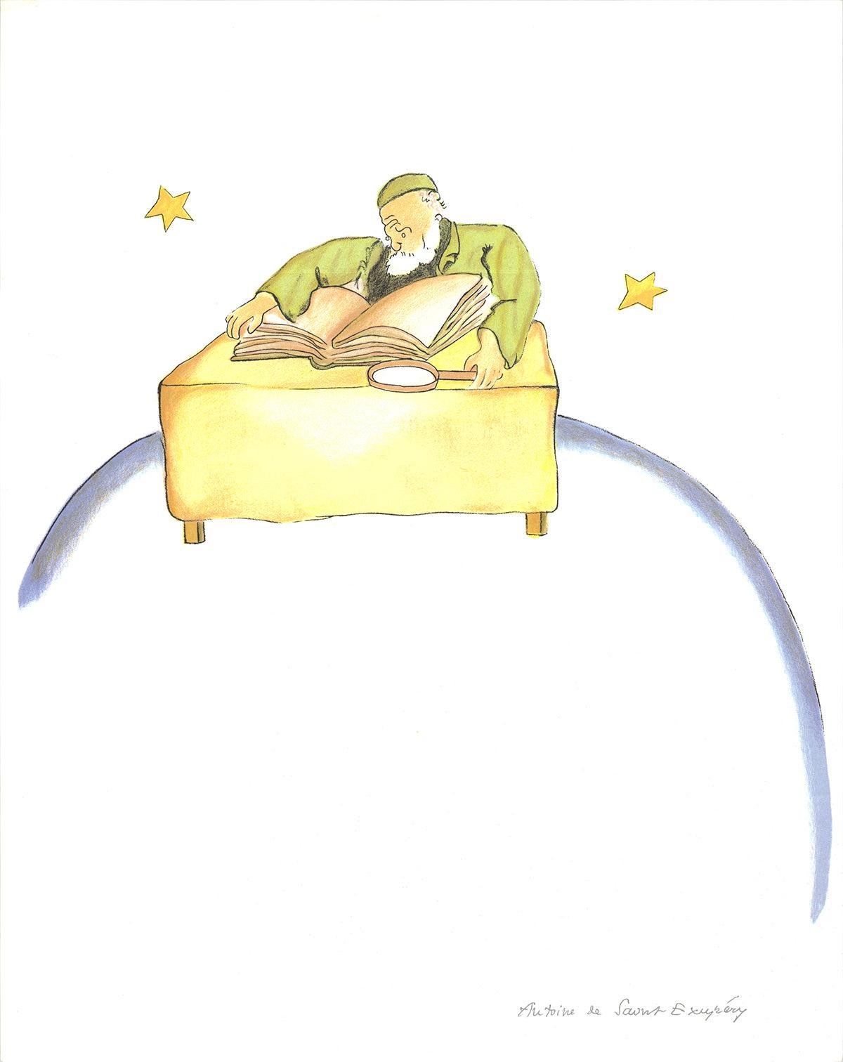 Antoine de saint Exupery Figurative Print - The Geographer