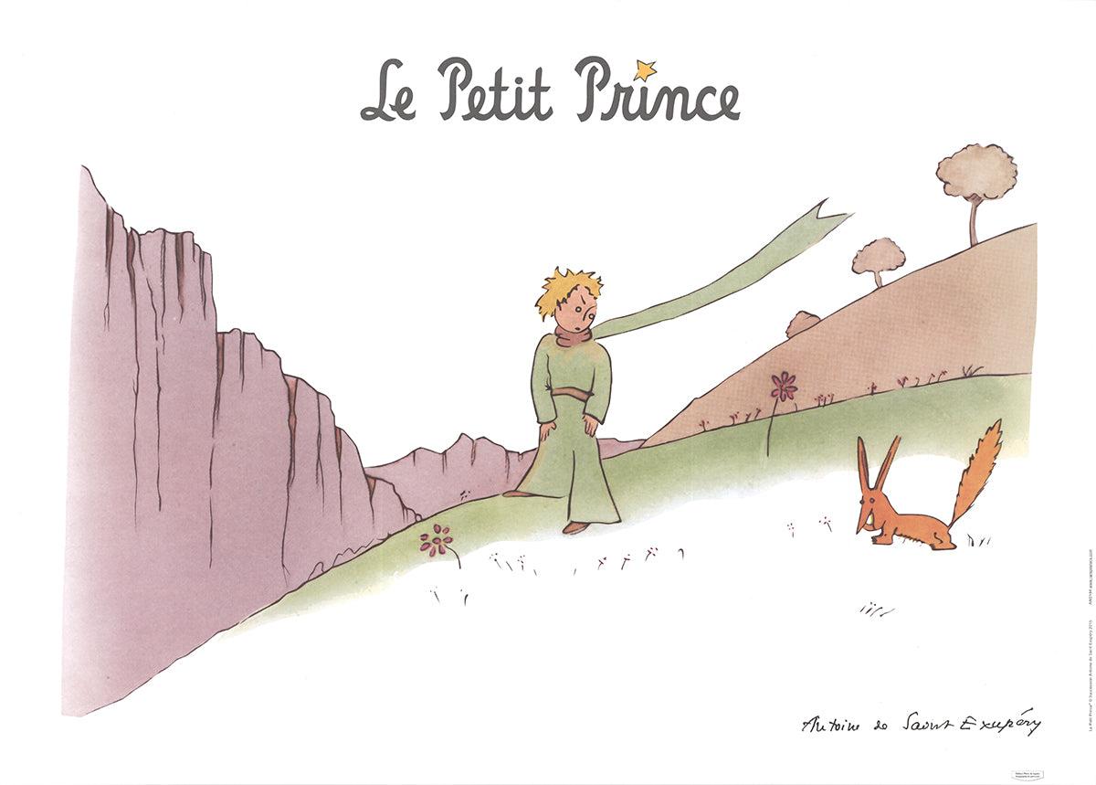 The Little Prince and His Fox, Mid-20th Century Color Lithograph