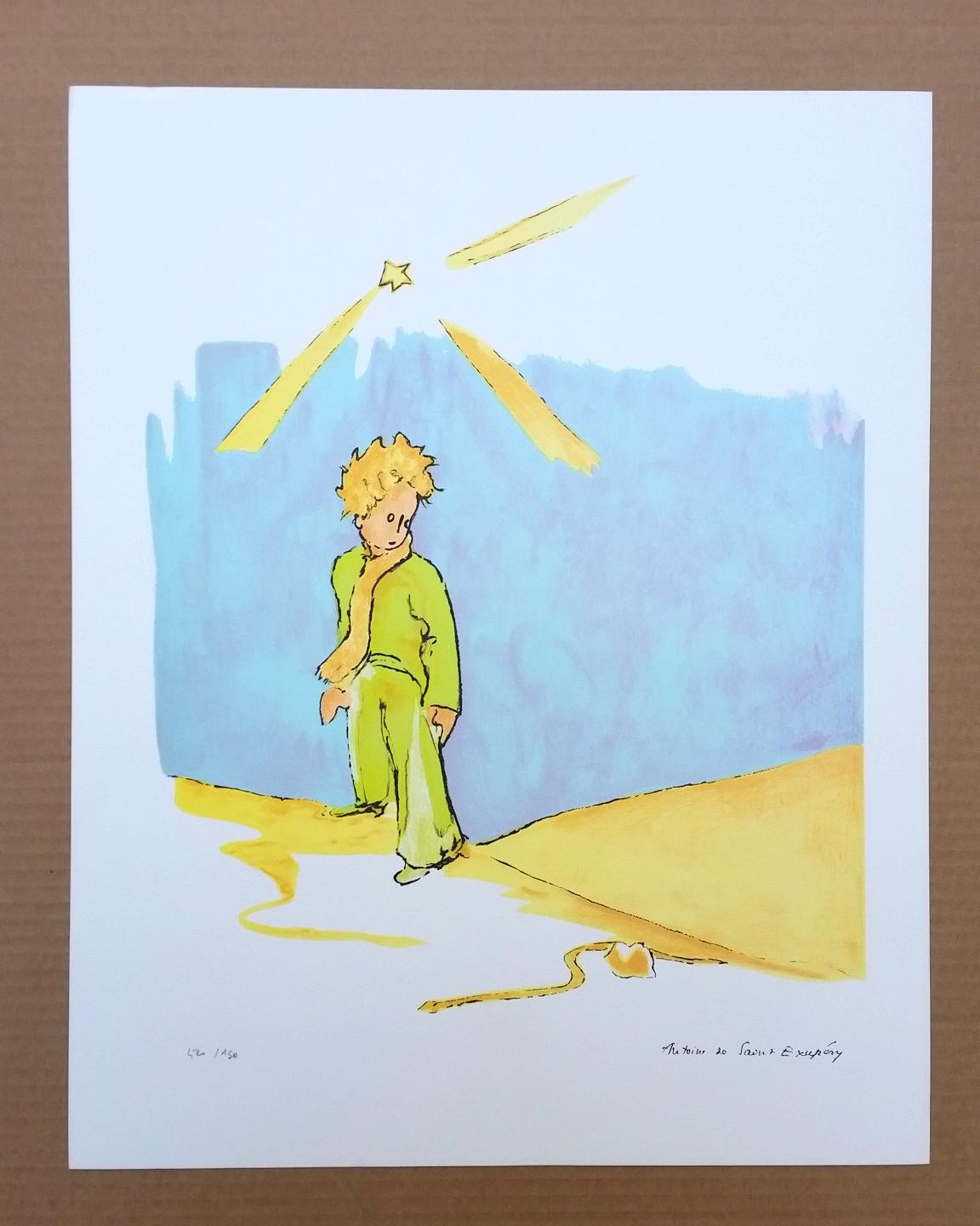 The Little Prince and the snake L - Print by Antoine de saint Exupery