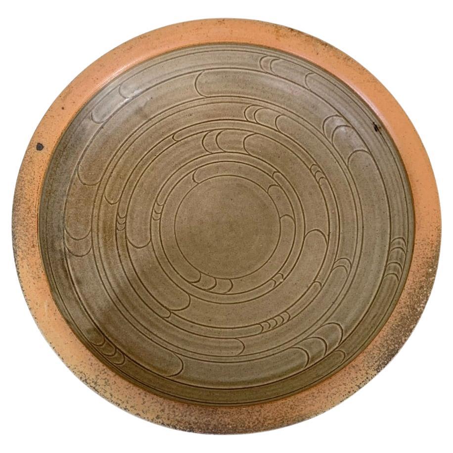 Grande piatto in ceramica Antoine de Vinck, 1980 circa, Belgio. in vendita