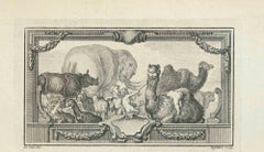Komposition mit Engeln – Radierung von Antoine Defehrt – 1771