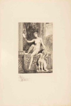 La Vérité - Etching by Antoine Dezarrois - 1900