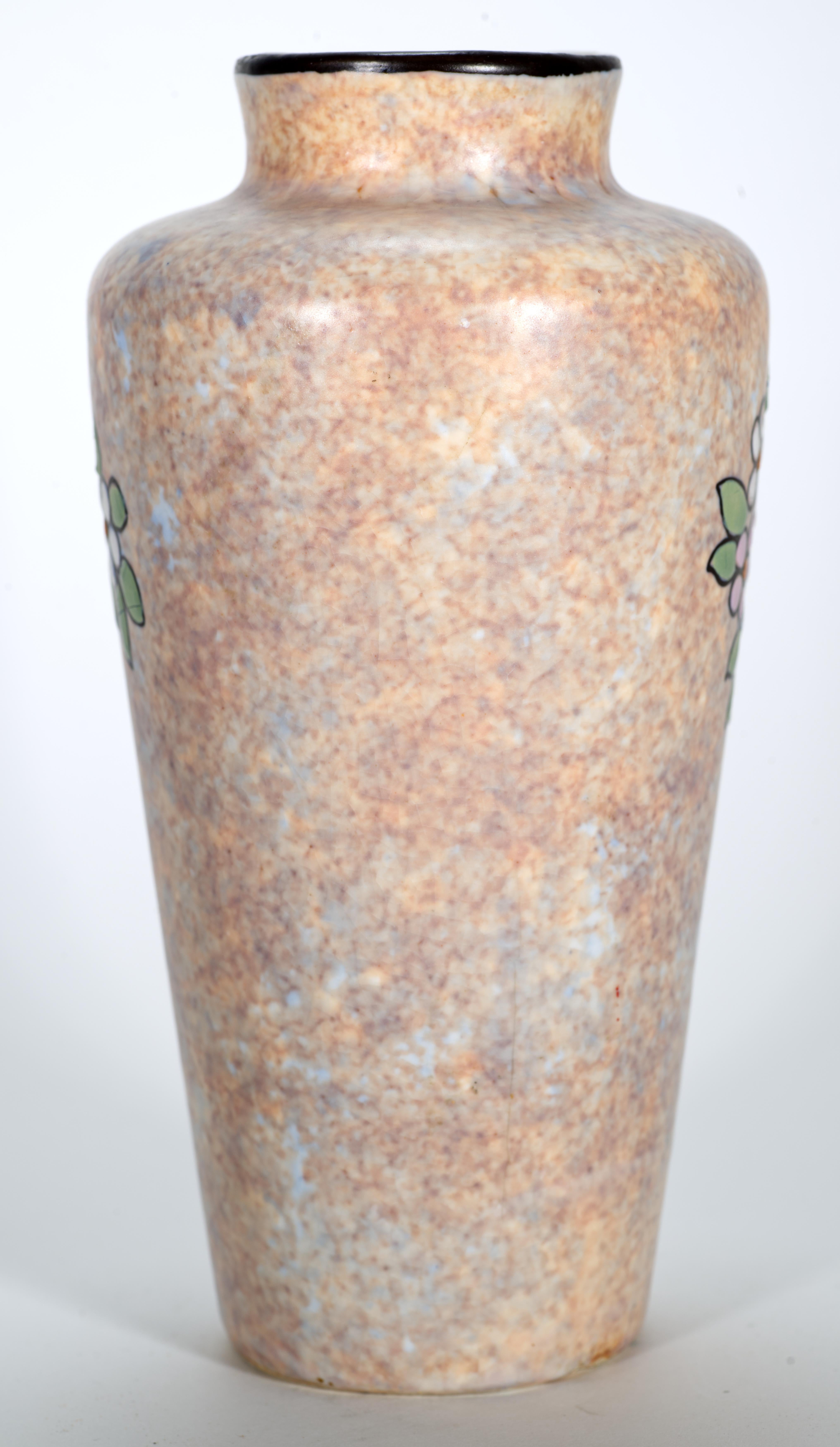 Belga Vaso in ceramica art déco belga Antoine Dubois in vendita